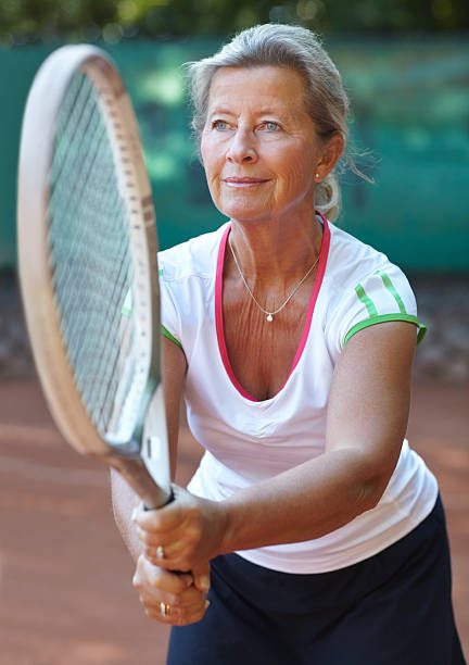 istock Tennis keeps her healthy 180744397