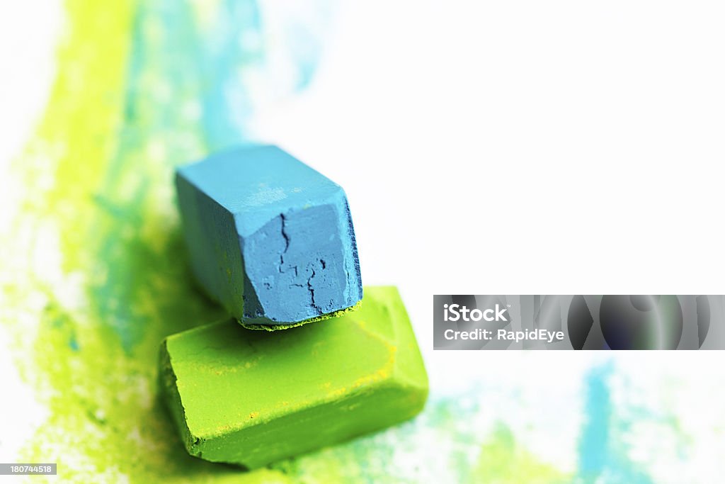 Macro analisar Turquesa lime chalky porta-minas, pastel - Royalty-free Arte Foto de stock