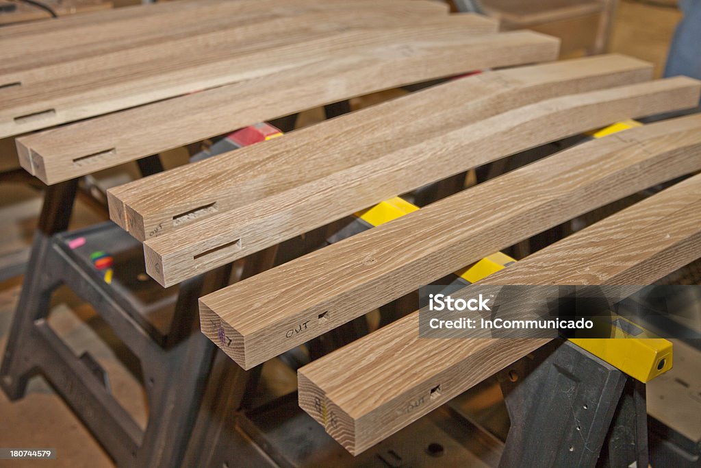 Trabalhar madeira-Pernas das cadeiras - Royalty-free Bancada de Carpinteiro Foto de stock