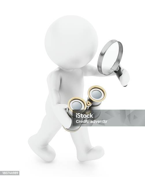 Searching Man Stock Photo - Download Image Now - Binoculars, Glass - Material, Holding