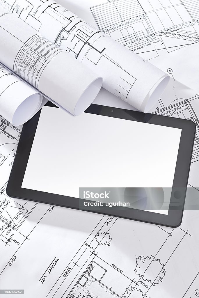 Architecture concept Architecture blueprints, building plans. Architecture Stock Photo