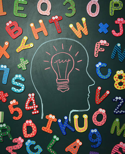 istock Human brain and colorful alphabet 180745926