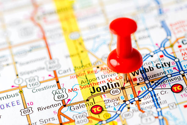 istock US capital cities on map series: Joplin, Missouri 180746032