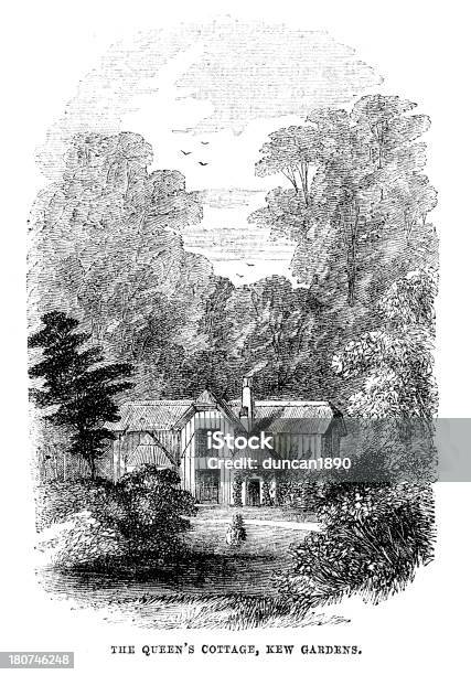 Os Queens Cottage Kew Gardens - Arte vetorial de stock e mais imagens de 1860-1869 - 1860-1869, Antigo, Antiguidade