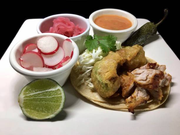 istock Fried Avocado Tacos w appropriate garnish 1807464142