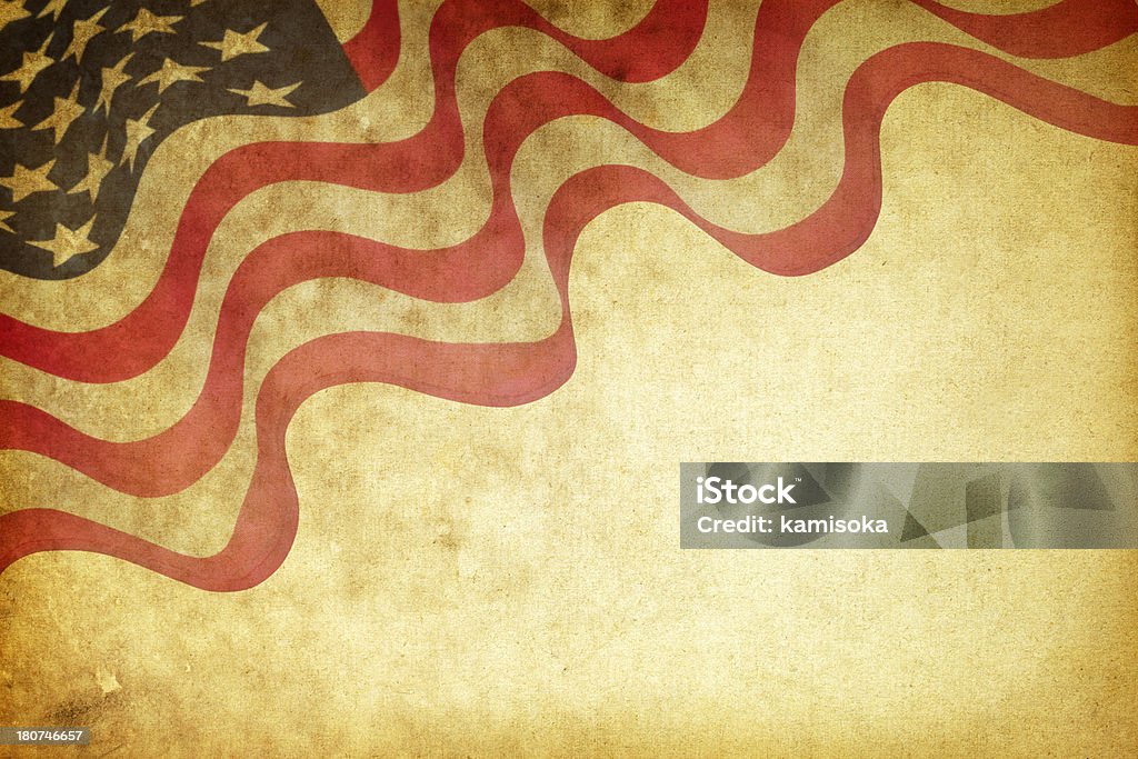 Carta Grunge con bandiera americana - Foto stock royalty-free di 4 Luglio