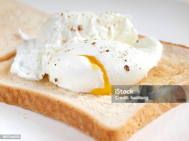 Poached Egg Stock Photo - Download Image Now - Bread, Breakfast, Close-up