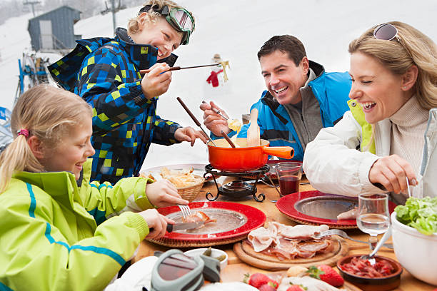 istock Family Lunch On The Slopes 180746956