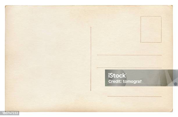 La Tarjeta Aislado Foto de stock y más banco de imágenes de Tarjeta postal - Tarjeta postal, Vista posterior, En blanco