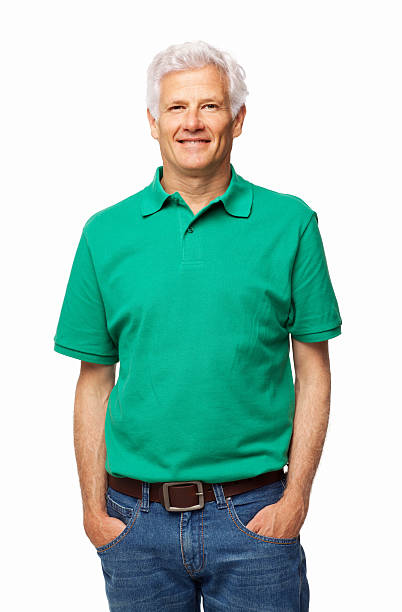 istock Senior Man Standing With Hands In Pockets - Isolated 180747367