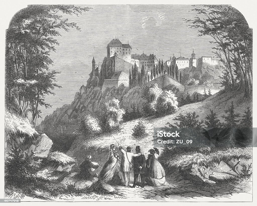 Burg Königstein - Lizenzfrei Königstein Stock-Illustration
