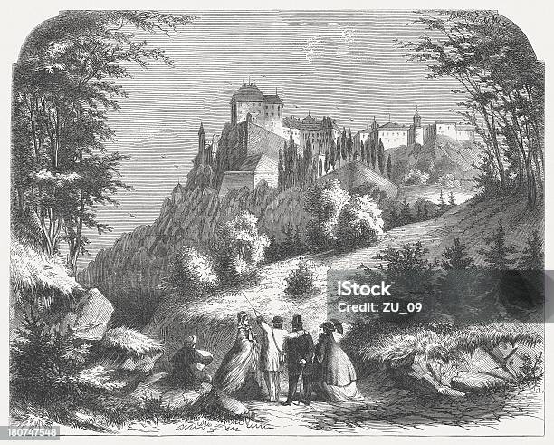 Burg Königstein Stock Vektor Art und mehr Bilder von Königstein - Königstein, Königstein im Taunus, Stich