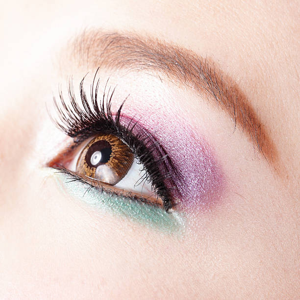 istock Close up of pink and green eyeshadow 180747686