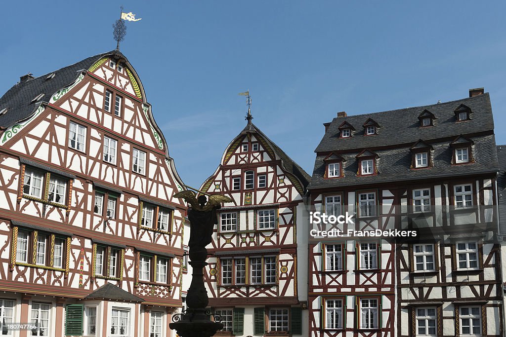 German historic houses Historic houses on the Townsquare in Bernkastel Apartment Stock Photo