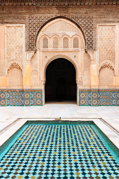 istock Inside of Madressa Ali Ben Youssef Marrakech Morocco 180748389