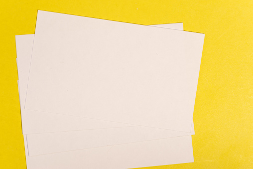 Blank note on yellow background
