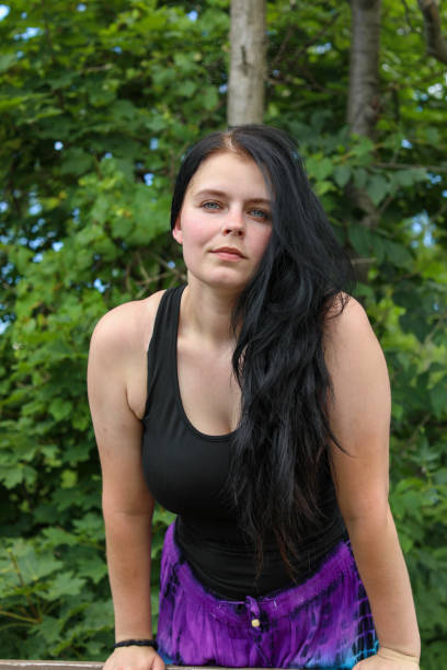 istock Woman with long brunette hair 1807486058