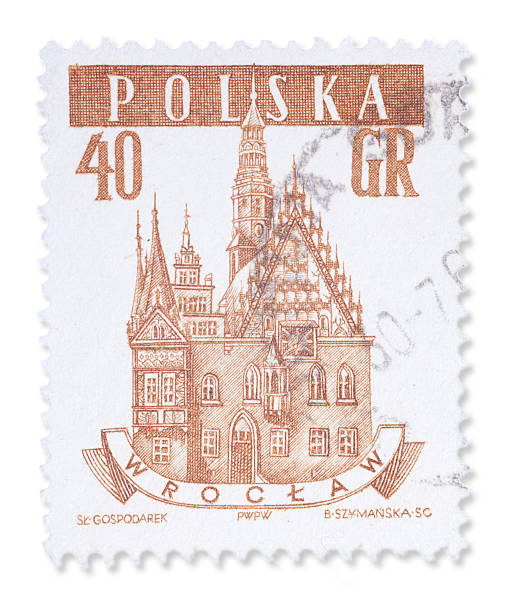 istock Vintage Polish stamp - Wroclaw 180748620