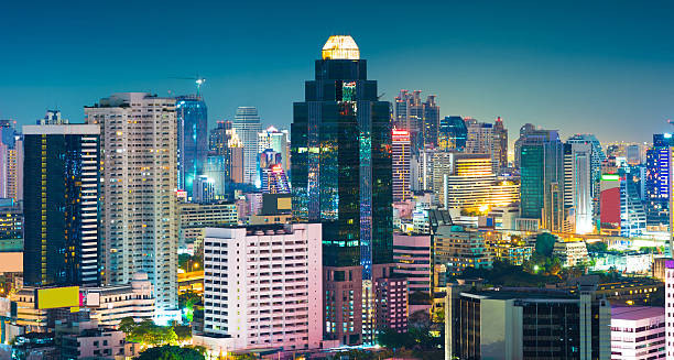 istock Aerial cityscape view in Asia 180748908