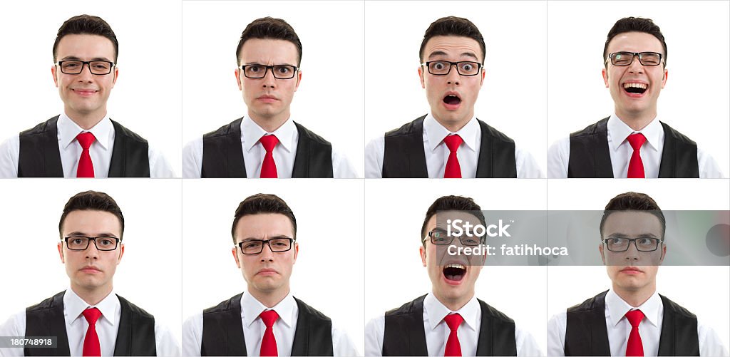 Junger Mann Gesichtsausdruck - Lizenzfrei Gesichtsausdruck Stock-Foto