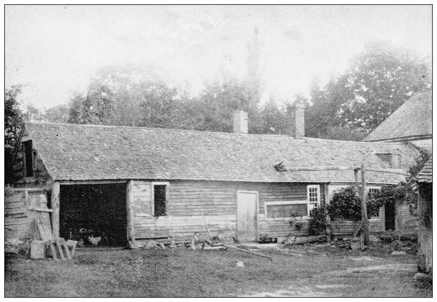 istock Antique image of Hampden County, Massachusetts: Back Shed 1807489320
