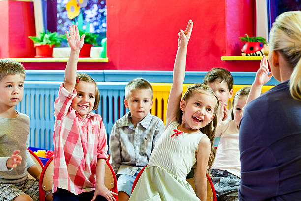 istock Cute Children in Nursery School 180749401