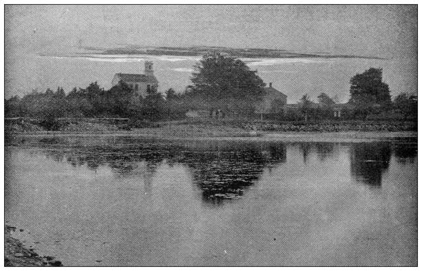 istock Antique image of Hampden County, Massachusetts: Wales Pond 1807494269