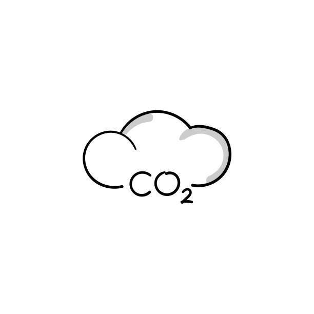 Carbon Emissions Sketchy Doodle Vector Line Icon with Editable Stroke. The Icon is suitable for web design, mobile apps, UI, UX, and GUI design. CO2 Emissions Sketchy Doodle Vector Line Icon with Editable Stroke. The Icon is suitable for web design, mobile apps, UI, UX, and GUI design. co2 drawings stock illustrations