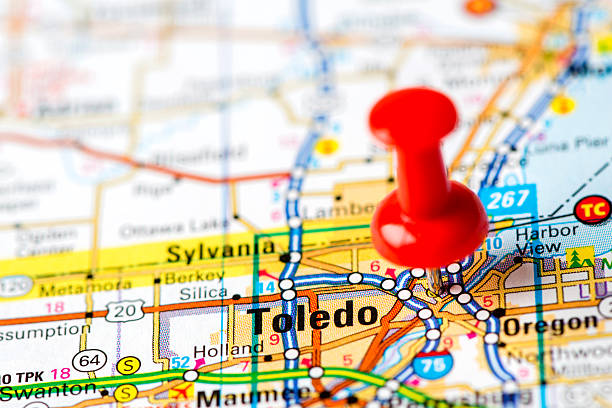 istock US capital cities on map series: Toledo, OH 180749595