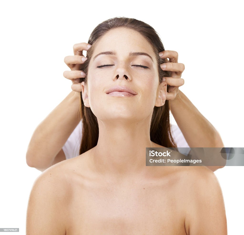 Desfrutando que toque curativo - Foto de stock de Massagem de Cabeça royalty-free