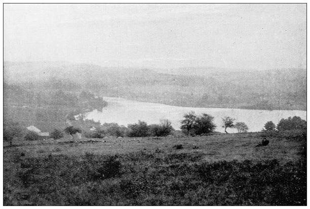 istock Antique image of Hampden County, Massachusetts: Holland Pond 1807497614