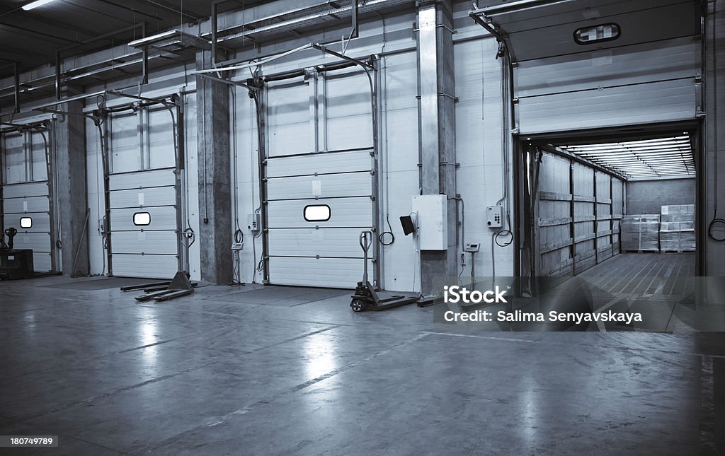 Interior of a warehouse at the docks Warehouse Loading Docks inside Warehouse Stock Photo