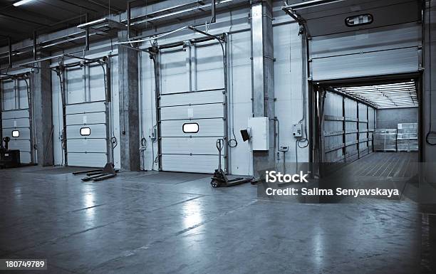 Interior Of A Warehouse At The Docks Stock Photo - Download Image Now - Warehouse, Loading Dock, Commercial Dock