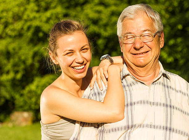 istock Grandfather and granddauther. 180749822