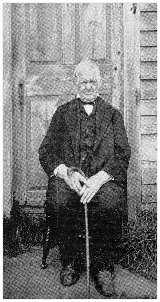 istock Antique image of Hampden County, Massachusetts: Oldest man in Brimfield 1807500358