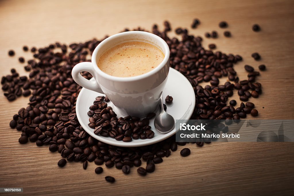 Café quente e feijão - Foto de stock de Bebida royalty-free