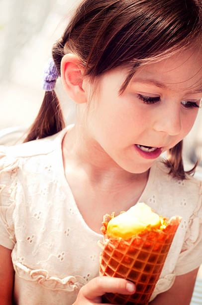 istock Little girl with ice cream 180750249