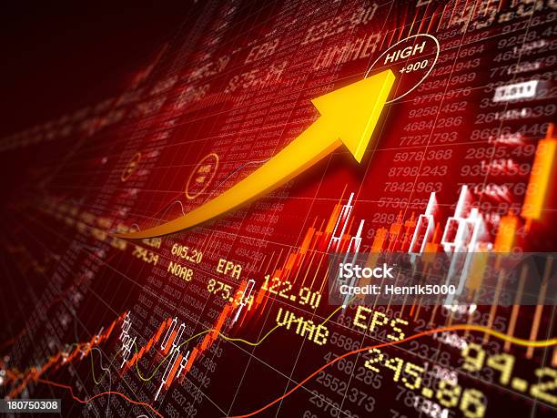 Foto de Mercado De Tourodados Financeiros e mais fotos de stock de No alto - No alto, Bolsa de valores e ações, Cotação de Juros