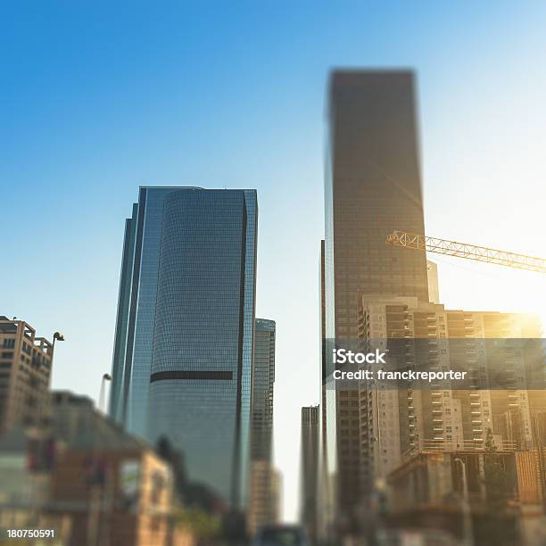 Los Angeles Skyscrapers Stock Photo - Download Image Now - Architecture, Blue, Building Exterior