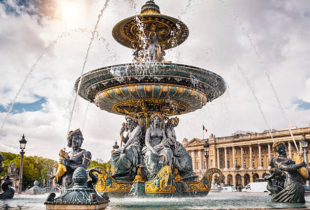 istock Fountain on the Place de la Concorde in Paris 180750674