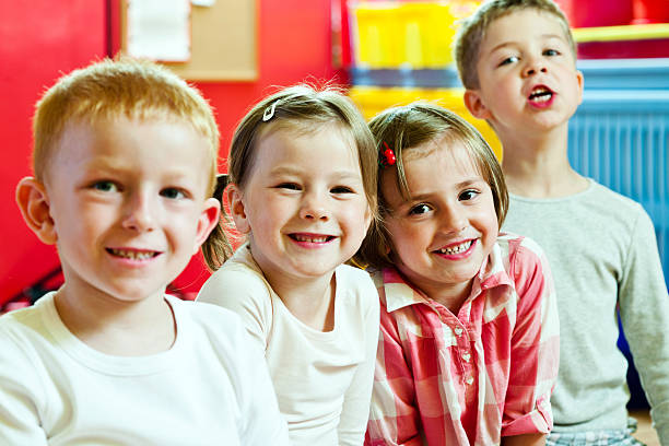istock Cute Children in Nursery School 180750675