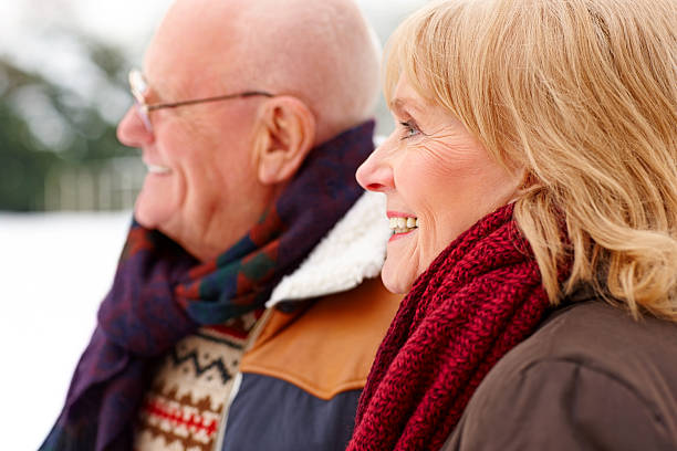 istock Senior couple looking at a view 180750772