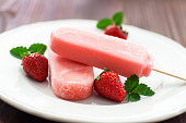 Strawberry Popsicles