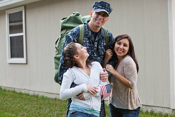 istock US service man with family 180750857