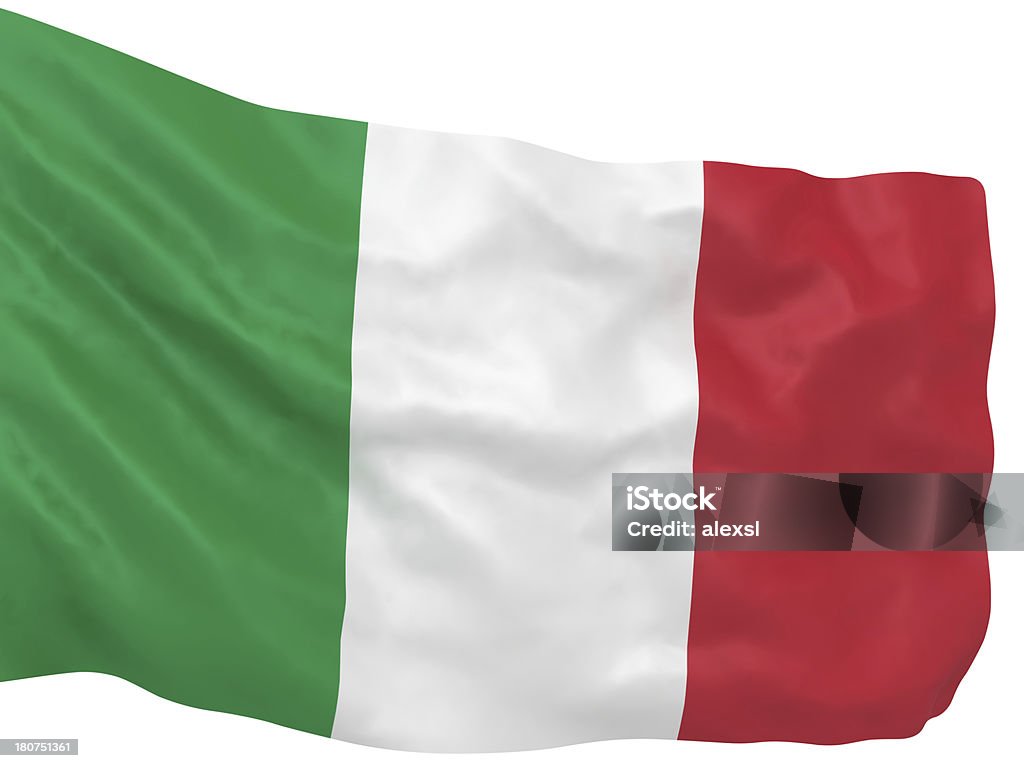 Italienische Flagge - Lizenzfrei Europa - Kontinent Stock-Foto