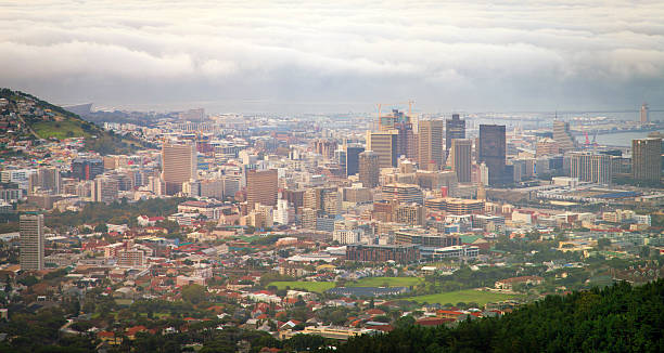 空から見た、ケープタウンの街並み、南アフリカます。 - comerce ストックフォトと画像