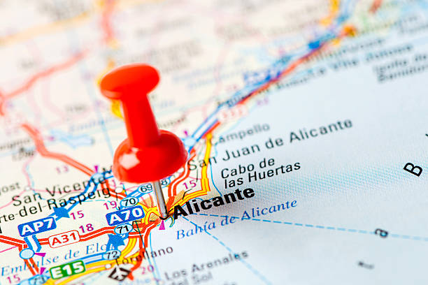 istock Europe cities on map series: Alicante 180752538