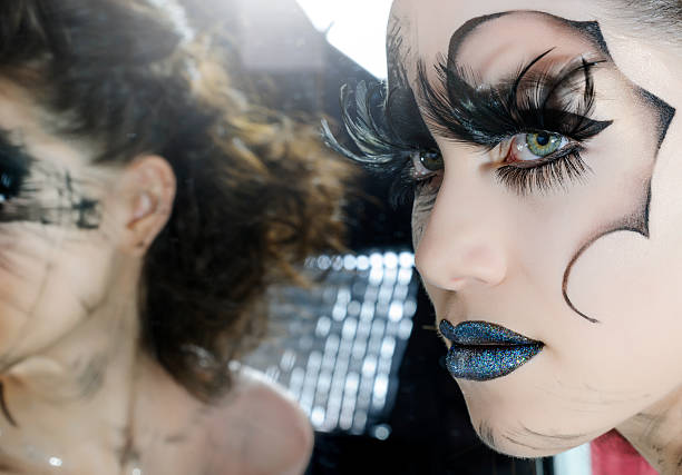 istock woman with goth makeup 180753190