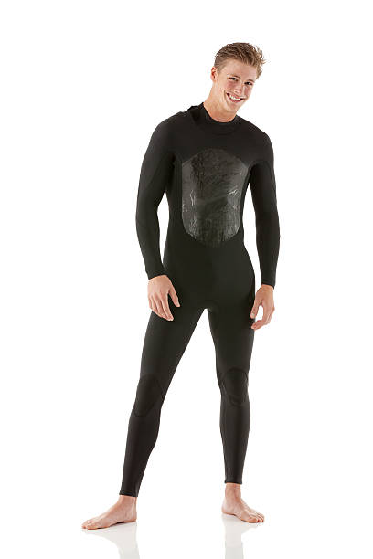 istock Happy man in wet suit posing 180753217