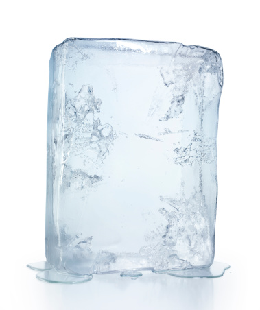 Ice block isolated on white